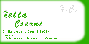 hella cserni business card